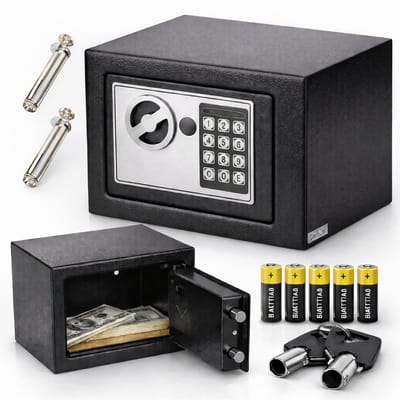 SMH LINE® Elektronische Kluis - Cijferslot - Kluisje met Cijferslot - 23x17x17cm - Zwart
