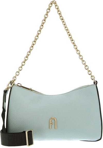 FURLA Leren Schoudertas Avondtas Primula Mini Crossbody Double Strap Laguna + Soil Mintgroen