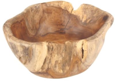Teakhout schaal ca. 25x15 cm