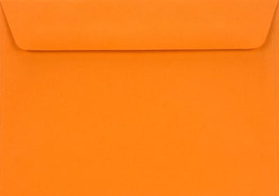 Gladde oranje enveloppen A6 - 114 x 162 mm - 25 stuks - HK zelfklevend met plakstrip - 90 gram - Burano - Netuno