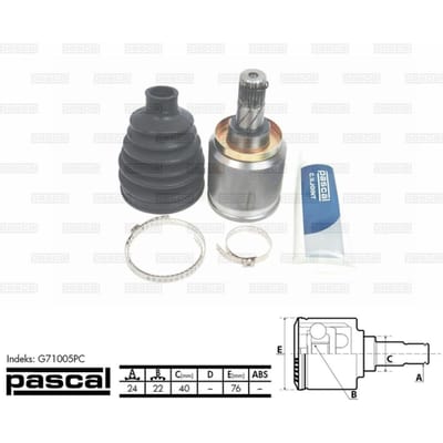 Homokineet reparatie set, aandrijfas PASCAL G71005PC