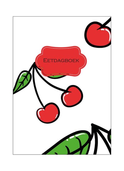 HappyBook - Eetdagboek - Food Journal - Diary - Dagboek - Voeding - Food - Dieet - Afslanken - Dieetdagboek - Voeding dagboek - Gezondheid - Motivatie - Kersjesdagboek - Health Journal - Lifestyle Journal - Healthy Lifestyle - Motivation - Notebook
