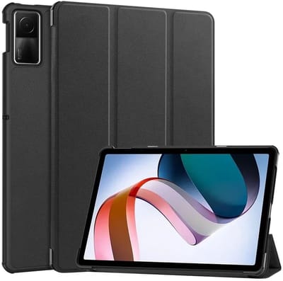 Tablet Hoes Geschikt voor Xiaomi Redmi Pad SE | Book Case met Standaard | Kunstlederen Beschermhoes | Tri-fold | Zwart
