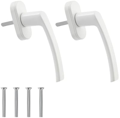 Dailygoods- Raamgreep Aluminium - Set van 2 - Ergonomisch Design - Voor Ramen/Balkondeuren - Borgpenlengte 35 mm - Robuust/Duurzaam - Deurgreep