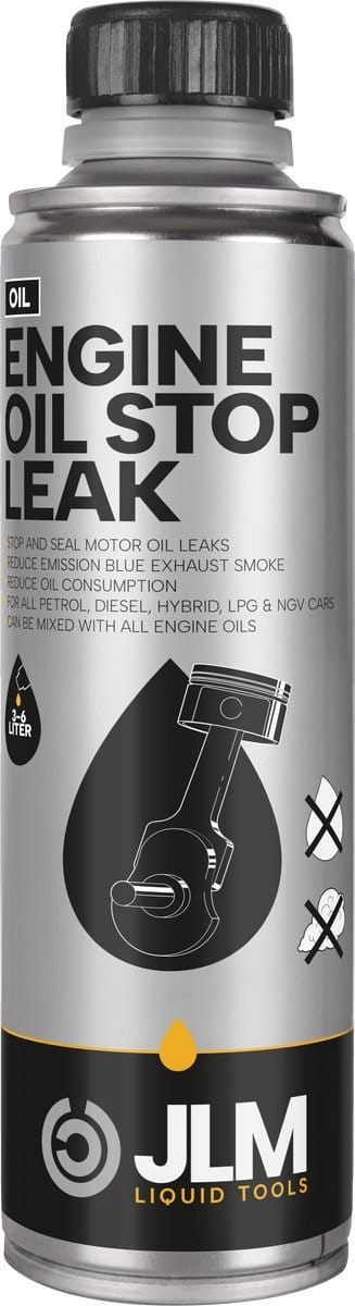 JLM Engine Oil Stop Leak - Vermindert olieverbruik en lekkage - Herstelt flexibiliteit van oliekeerringen - Geschikt voor benzine, diesel, LPG en hybride motoren - 250ml