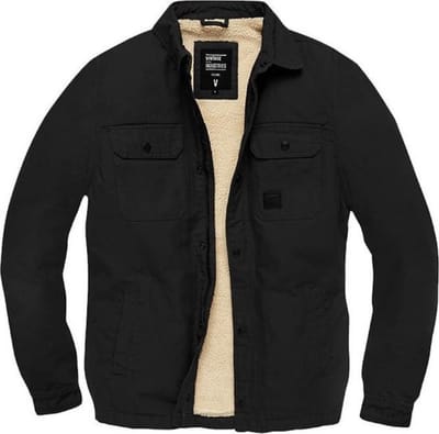 Vintage Industries Tussenseizoensjas - Dean Sherpa - S tot 3XL - voor Mannen - zwart