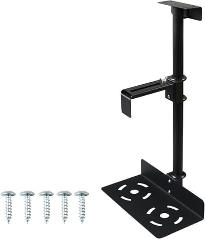 Onderbureau PC Houder, Verstelbare Computerbeugel, Wandmontage voor PC's tot 35 kg, 360 Graden Draaiend, Hoogte Instelbaar van 5-53 cm, Geschikt voor de meeste PC's en Hosts