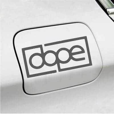 Bumpersticker - Dope - 6,8 X 14,8 - Antraciet