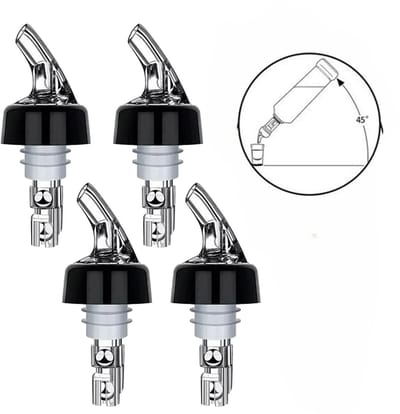 4 Stuks Precisie Schenktuit - Kogel maatschenker - Wijn Liquor Dispenser - Schenker Geesten - Schenker Olie - Schenktuit voor drank - Kogelschenktuit 30 ml voor Horeca -LOUZIR
