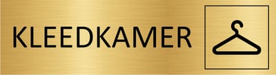 CombiCraft deurbordje Kleedkamer in goud met tape - 165 x 45 mm