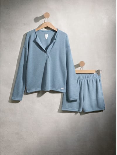 Next - Dames - Loungeset met short - Blauw