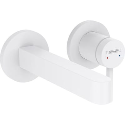 hansgrohe Finoris - Inbouw Wastafelmengkraan - Ééngreeps bediening - Met afvoerplug - 168mm - Mat Wit