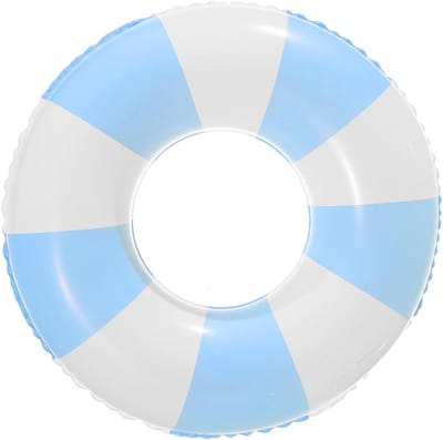 Opblaasbare Zwemring - Water Ring - Zomer Plezier - Verdikt Materiaal - Diameter 64 cm - Blauw Wit