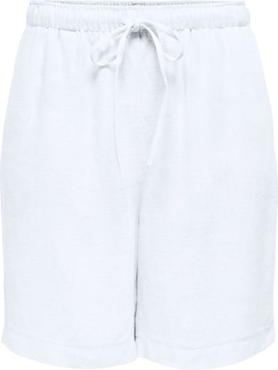 Only Broek Onlsiesta Mw Pull-up Lin Bl Shorts 15333032 Bright White Dames Maat - XS
