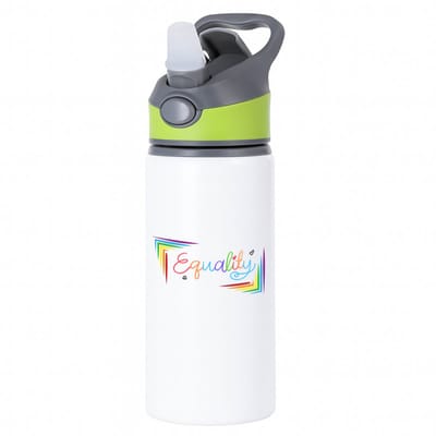 Hacebo® - LGBTQ cadeau - waterfles met rietje groen - Lgbt - Love is love - opdruk - lgbt - Pride month - lgbtq vlag - gay pride - met tekst - opdruk - leuke pride spullen - verjaardag - cadeau - gift - water fles - 650ML