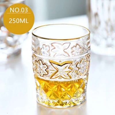 Verre à Whisky Plaqué Or Créatif Verre à Vin Brandy Alcool Coupe Dorée Spirituelle Charms Verres à Vin Verres en Cristal Verres en Verre 201-300ml gray