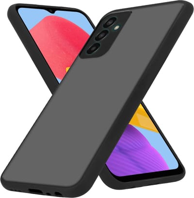 Cadorabo Hoesje geschikt voor Samsung Galaxy M13 4G in MATT ZWART - Hybride beschermhoes met TPU siliconen Case Cover binnenkant en matte plastic achterkant