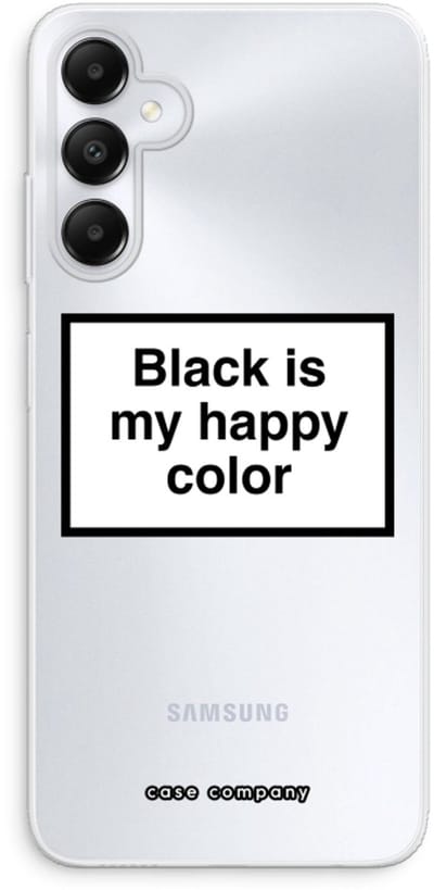 Case Company® - Hoesje geschikt voor Samsung Galaxy A05s hoesje - Black is my happy color - Soft Cover Telefoonhoesje - Bescherming aan alle Kanten en Schermrand