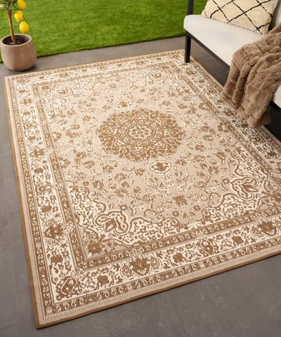 Vintage buitenkleed - Flip Agnes lichtbruin 160x220