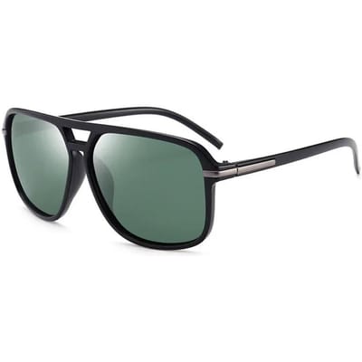 Nieuwe Grote Frame Vierkante Zonnebril heren Buiten Rijden Zonnebril heren Visserij Bescherming Oogwear UV400 Oculos De Sol As shown in the figu black