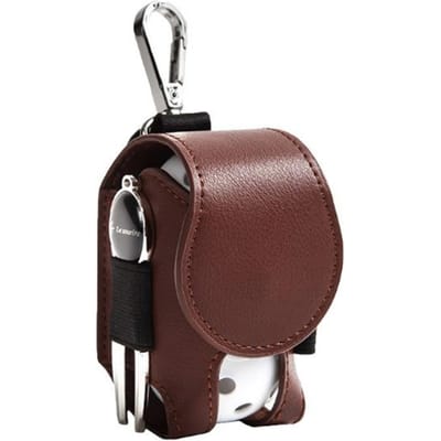 Mini sac à balles de golf double, sac à balles de golf en PU, petit sac banane, petit sac à balles, sac d'accessoires marron