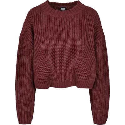 Urban Classics - Wide Oversize Sweater/trui - XS - Bordeaux rood