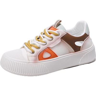 Chaussures de Sport Décontractées Vulcanisées pour Femmes Plateforme Couleur Mixte Respirantes Baskets de Running Chaussures de Luxe pour Femmes 40 marron