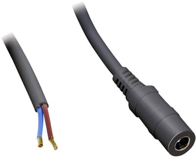 BKL Electronic Laagspannings-aansluitkabel Laagspanningsbus - Open kabeleinde 5.50 mm 2.50 mm 0.50 m 1 stuk(s)