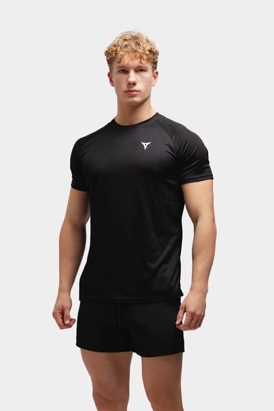 Breaking Limits Sport T-Shirt Heren – Regular Fit – Ademend & Zweetafvoerend – Zwart – Maat S