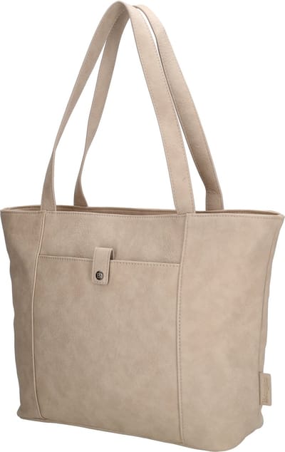 Beagles Cuenca Shopper - Schoudertas - Damestas - Ruime Handtas - Met Rits - Tote Bag - Dames Tas - Lichttaupe