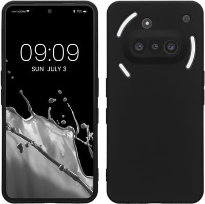 kwmobile telefoonhoesje geschikt voor Nothing Phone 3a - Hoesje voor smartphone - Precisie camera uitsnede - In mat zwart