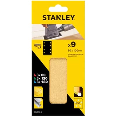Stanley Schuurvel - K60/80/120 - 80x130mm - 9 Stuks