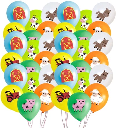 Dailygoods- Ballonnen 36 Stuks - Boerenballonnen - Kinderballonnen - Feestballonnen - Cakedecoratie - Milieuvriendelijk Latex 12 Inch