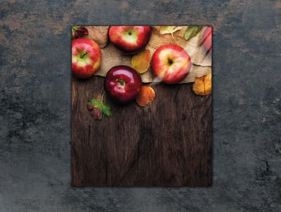 TMK ArtDeko - Snijplank - 45x52 cm - Glas - Appelprint