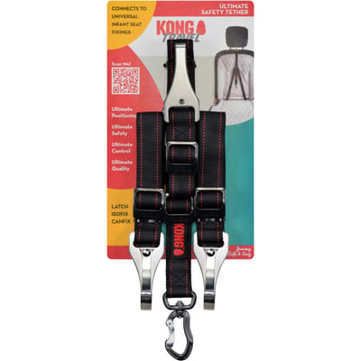 Kong Ultimate Safety Tether - Veiligheidsgordel voor je hond met 3 Isofix ankerpunten - Verstelbaar