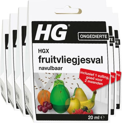 HG Fruitvliegjesval - 6 x 20 ml - Voordeelverpakking
