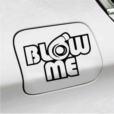 Bumpersticker - Blow Me - 10,1 X 14,8 - Zwart