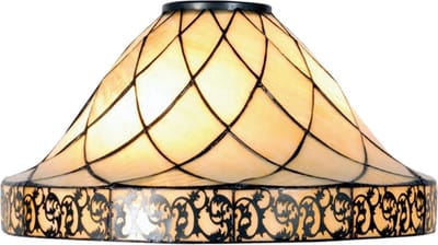 Lumilamp Lampenkap Tiffany Ø 45x28 cm Beige Bruin Glas