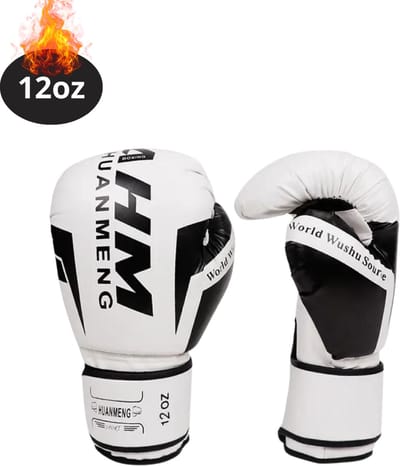 Nivard Bokshandschoenen - Kickboks Handschoenen - Boxing Gloves Set - Vecht Handschoenen - Heren - Dames - Wit - 12 oz