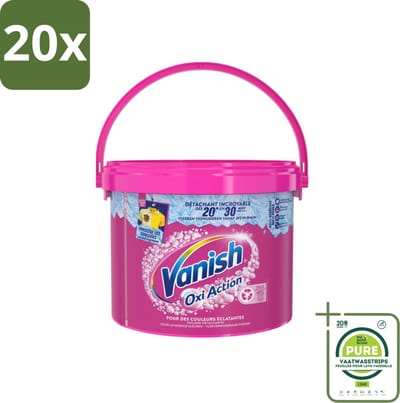 20 x Vanish Oxi Action - Vlekkenverwijderaar Poeder - Levendige Kleuren - Gekleurde Was - 2.7 Kg - Grootverpakking - Vlekkenverwijderaar - Wasverzachter - Kleurbescherming - Wasmiddel - Waspoeder