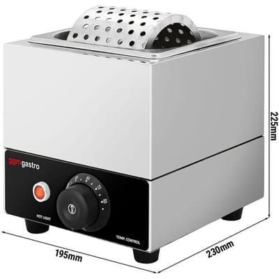 GGM Gastro Butterrad - Edelstahl - beheizt - 500 Watt - GN 1/6 - Tiefe: 100mm