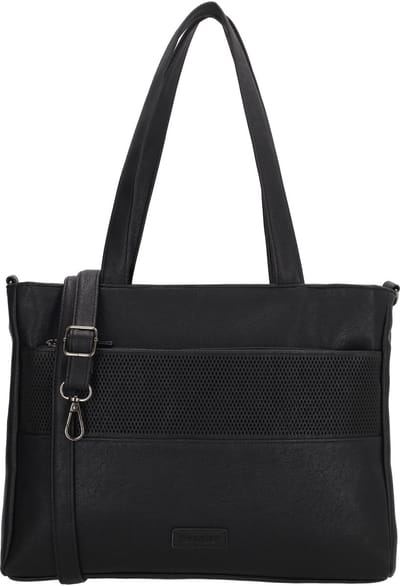 Beagles Pamplona Schoudertas - Dames - Stijlvol - Dagelijks Gebruik - Verstelbare Schouderband - Handvatten - Shopper - Crossbody - Tas - Zwart