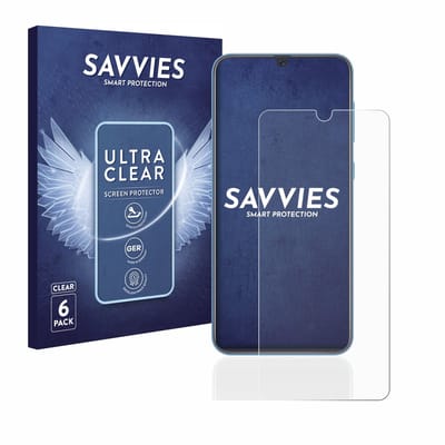 Savvies - Screenprotector voor Samsung Galaxy A40 - Folie Beschermfolie transparant 6 Stuks