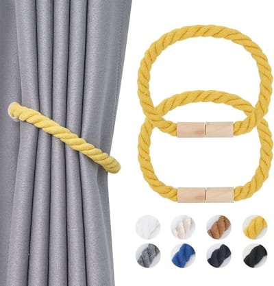 Magnetische Gordijnhouders van Hout - Handgemaakt Boho Stijl voor Thuis en Kantoor