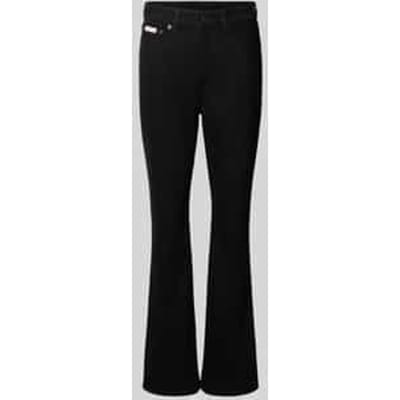 skinny fit bootcut jeans van katoenmix