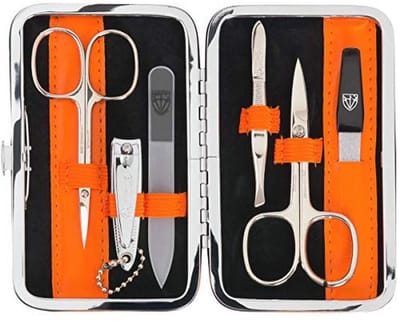 6-delige Manicureset met Kunstlederen Etui - Perfect voor Thuis