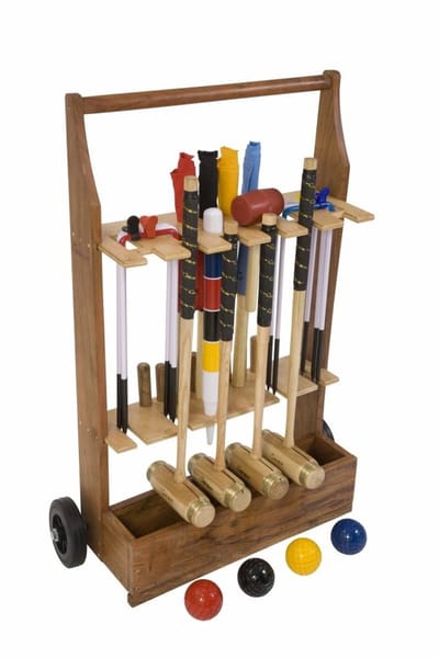 Junior Executive Croquet set - Engels Tuinspel - Prachtige set voor de jeugd met Trolley - ECO Hardhout - Made in India Klasse en Geweldig