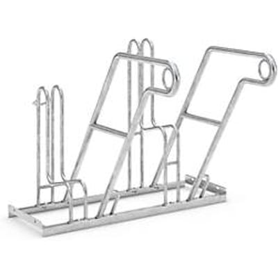 Fietsenrek WSM, 1-zijdig, voor banden tot B 55 mm, B 1000 x D 390 x H 800 mm, staal gegalvaniseerd, 2 parkeerplekken
