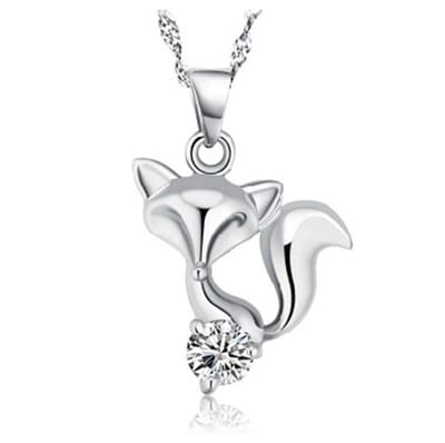 Halsketting Vos - zilverkleurig - Damesketting