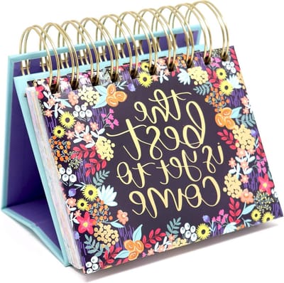 Bureaukalender - Flipkalender Staande Kalender - Dagelijkse Inspiratie - Ongedateerd Eeuwigdurend - 5.25 x 5.5 inch - Meerkleurig